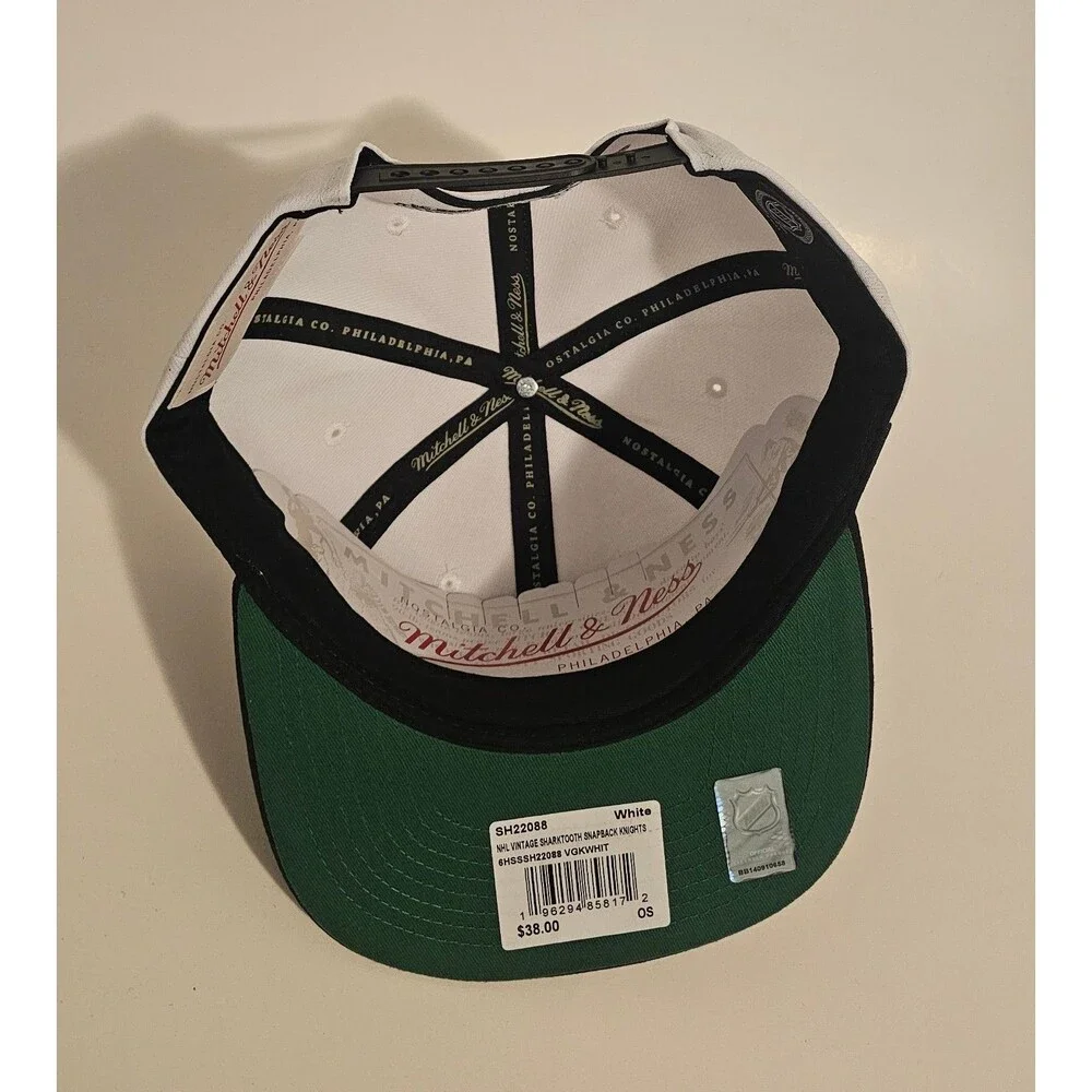 Vegas Golden Knights NHL Hockey Mitchell Ness Shark Tooth Snapback Hat Cap VGK